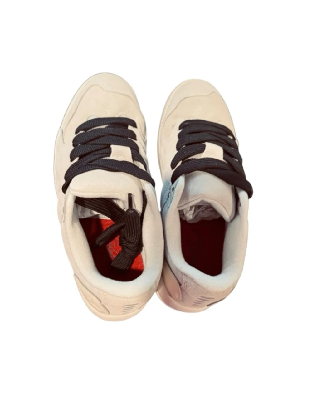 Men's Jordan Session Sneakers in Beige with Red Soles, Size 9.5